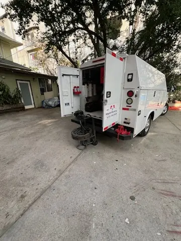 Magnet Plumbing service vehicle on-site for Faucet Repair in Harbour Island